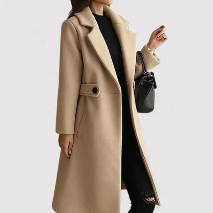 Elena | Wollmantel mit Gürtel für Zeitlose Eleganz