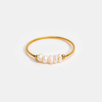 Classic Silver Ring with Freshwater Pearl