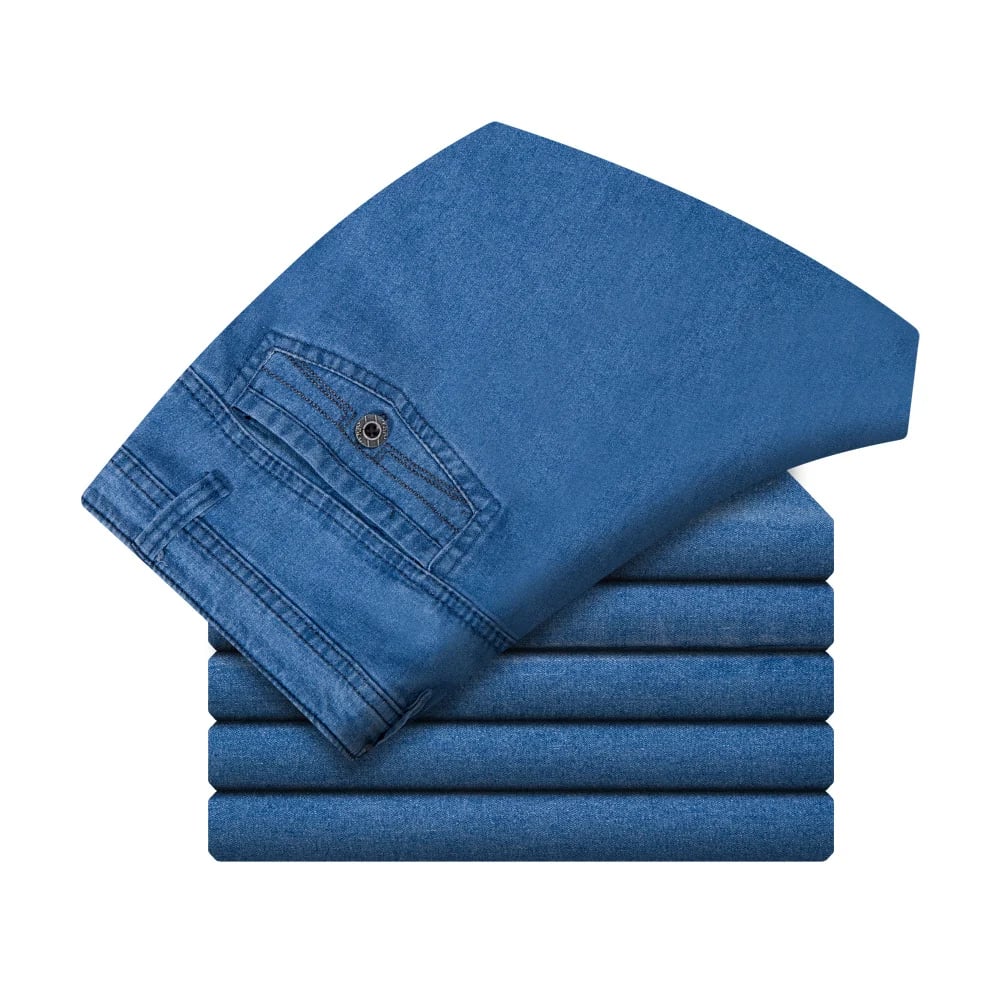 👖Herrenjeans mit hoher Taille und geradem Schnitt