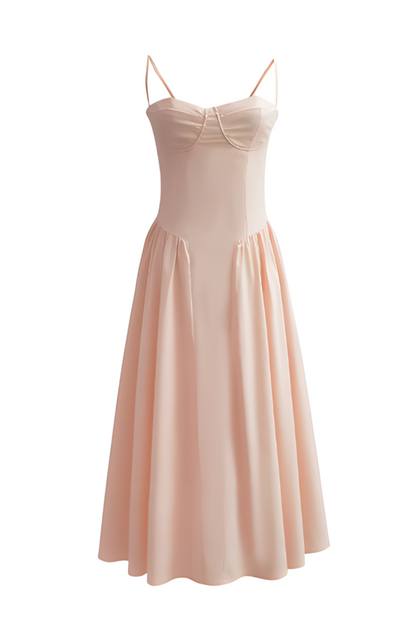 Sleeveless Corset Fit Midi Dress