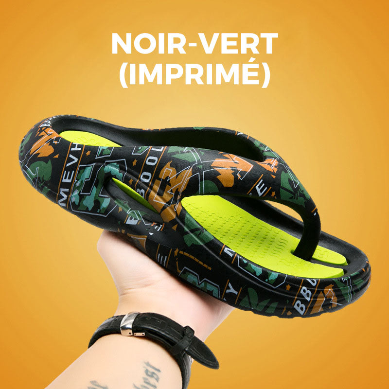 Bequeme Sommer-Flip-Flops mit dicker Sohle 