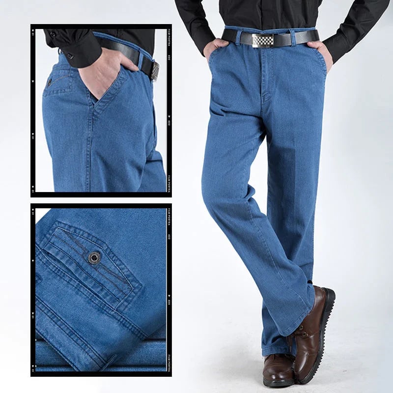 👖Herrenjeans mit hoher Taille und geradem Schnitt