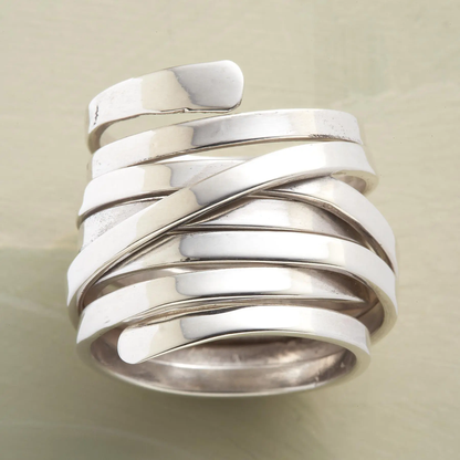 Bliss - Dicker Vintage-Silberring 