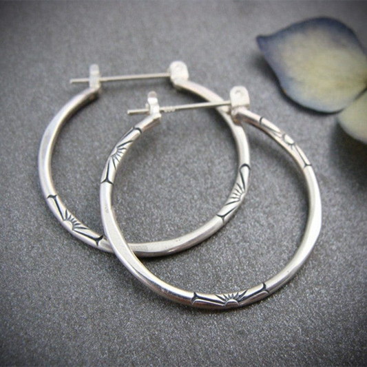 Vintage Silber Creolen 