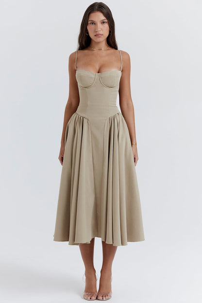 Celine Corset Midi Dress