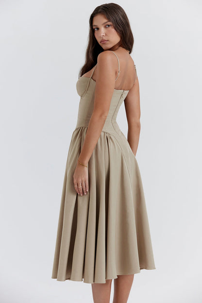 Celine Corset Midi Dress