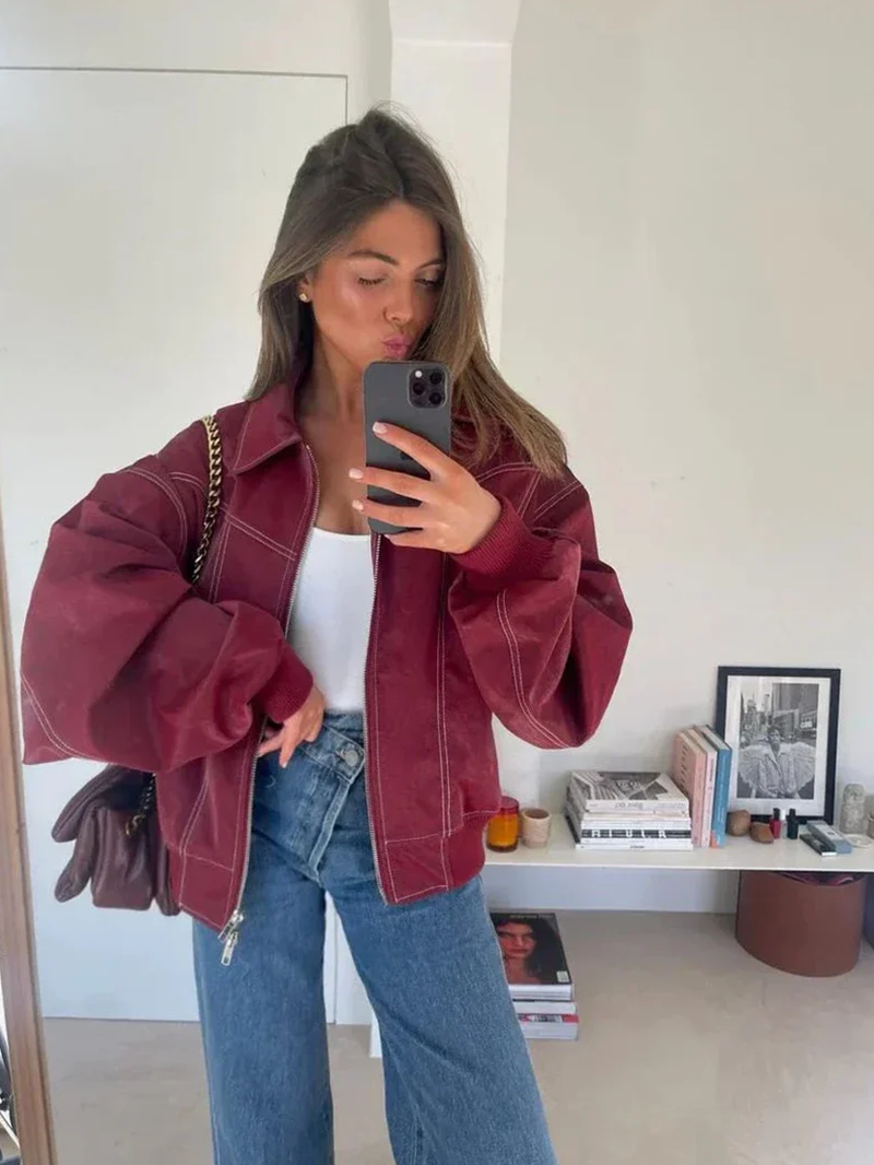 Maria Oversized Contrast Jacket