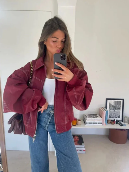 Maria Oversized Contrast Jacket