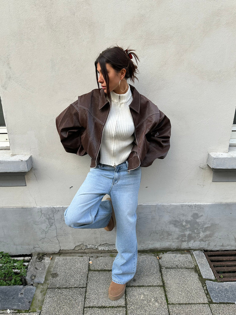 Maria Oversized Contrast Jacket