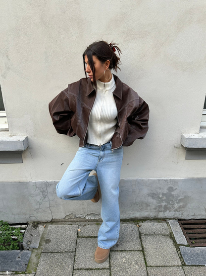 Maria Oversized Contrast Jacket