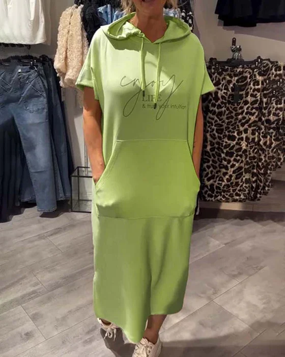 💥🔥👗[S-5XL]2025 New Summer Style Loose, Comfortable and Breathable Plus Size Sweatshirt Dress