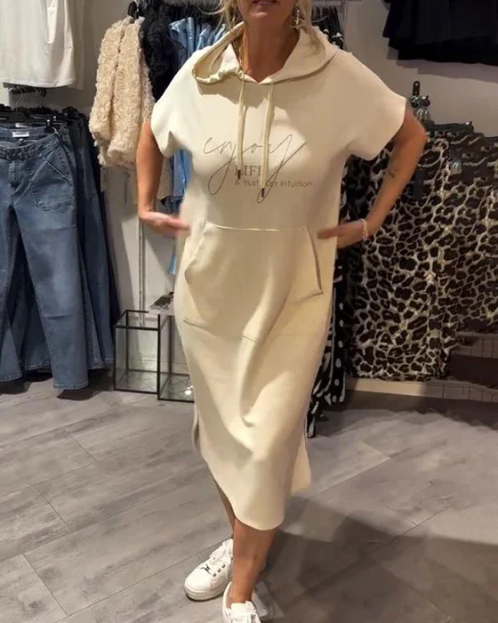 💥🔥👗[S-5XL]2025 New Summer Style Loose, Comfortable and Breathable Plus Size Sweatshirt Dress