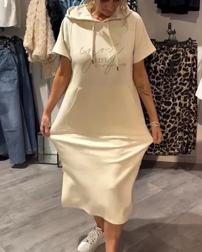 💥🔥👗[S-5XL]2025 New Summer Style Loose, Comfortable and Breathable Plus Size Sweatshirt Dress