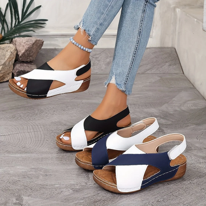 🔥 Ultrabequeme orthopädische Sandalen mit schrägem Absatz
