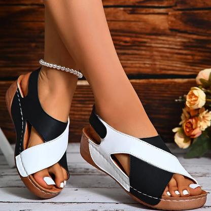 🔥 Ultrabequeme orthopädische Sandalen mit schrägem Absatz