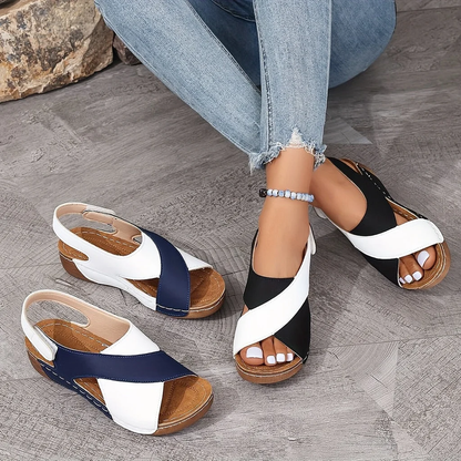 🔥 Ultrabequeme orthopädische Sandalen mit schrägem Absatz