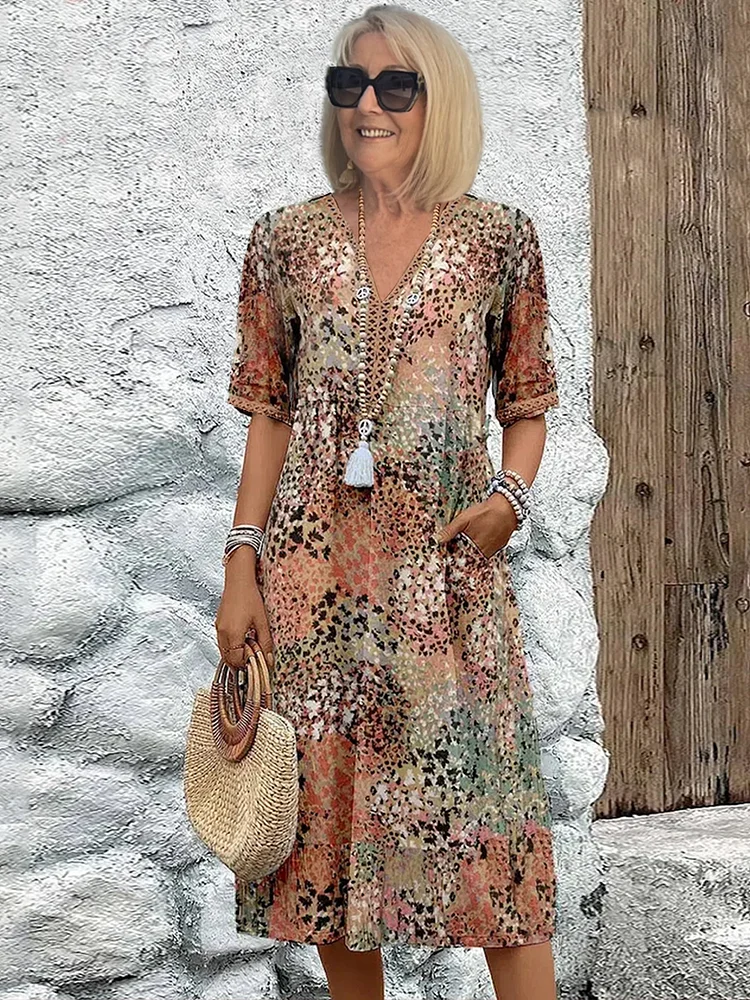 Lebendiges Midikleid