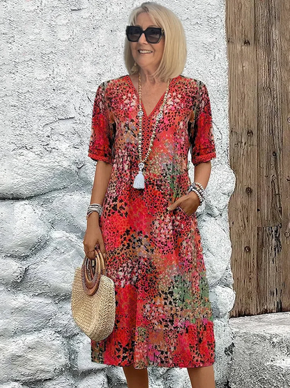 Lebendiges Midikleid