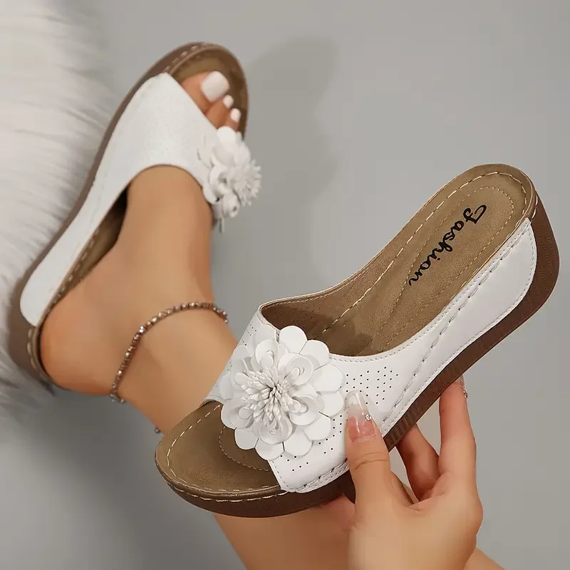 🔥 Letzter Tagesverkauf: 50 % Rabatt – Damensandalen mit Blumenmuster 