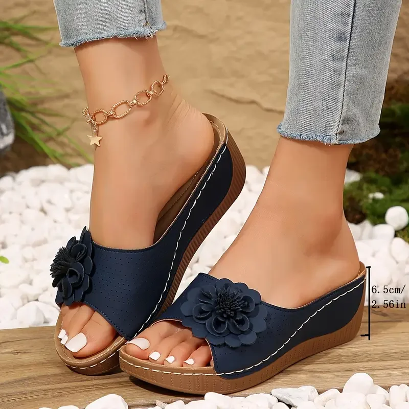 🔥 Letzter Tagesverkauf: 50 % Rabatt – Damensandalen mit Blumenmuster 