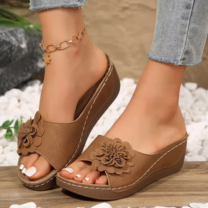 🔥 Letzter Tagesverkauf: 50 % Rabatt – Damensandalen mit Blumenmuster 
