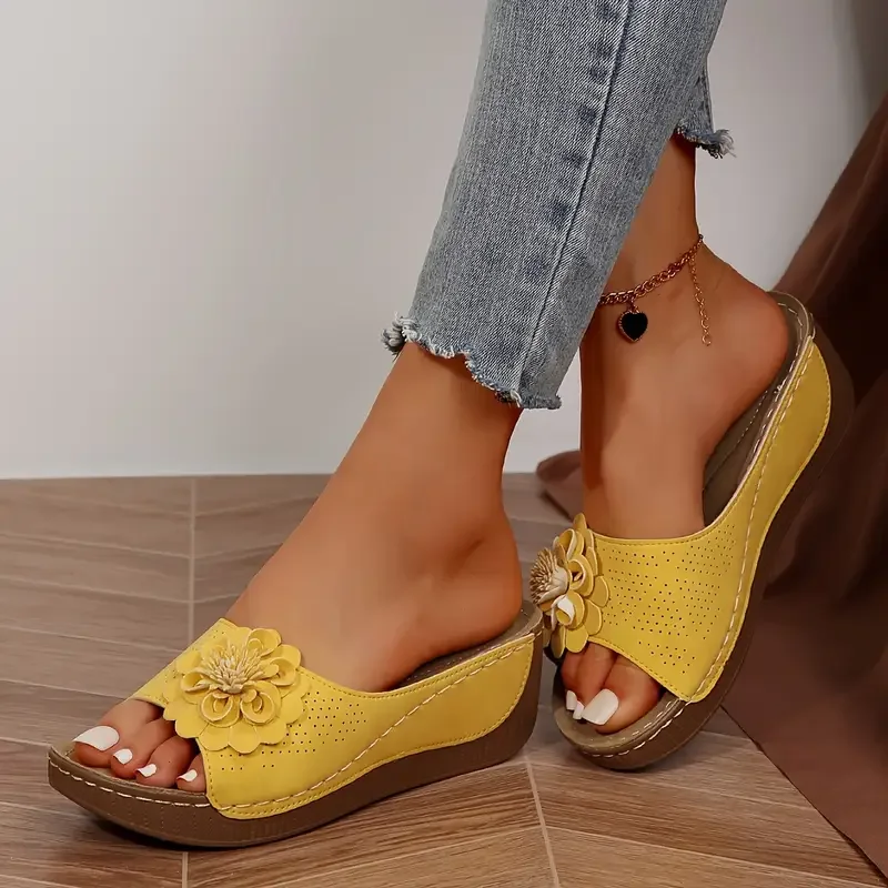 🔥 Letzter Tagesverkauf: 50 % Rabatt – Damensandalen mit Blumenmuster 