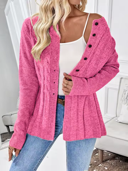 Clara | Strukturierter Strick-Cardigan mit Knöpfen