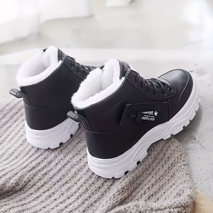 LunaStep | Plattform-Ankle-Boots mit Plüschfutter