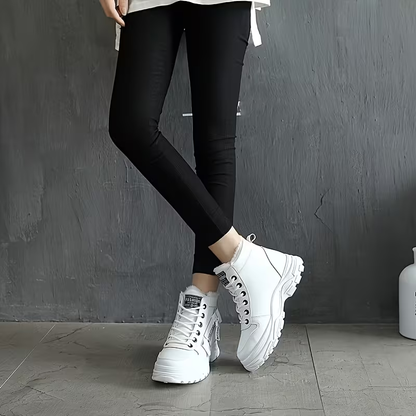 LunaStep | Plattform-Ankle-Boots mit Plüschfutter