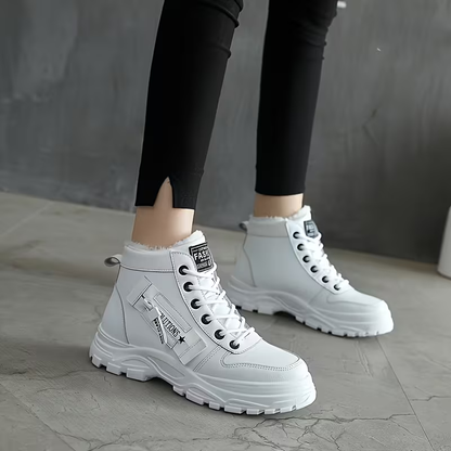 LunaStep | Plattform-Ankle-Boots mit Plüschfutter