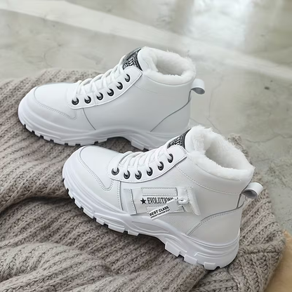 LunaStep | Plattform-Ankle-Boots mit Plüschfutter