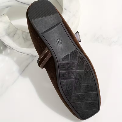 BelleRue | Vintage Mary-Jane-Ballerinas mit eckiger Kappe