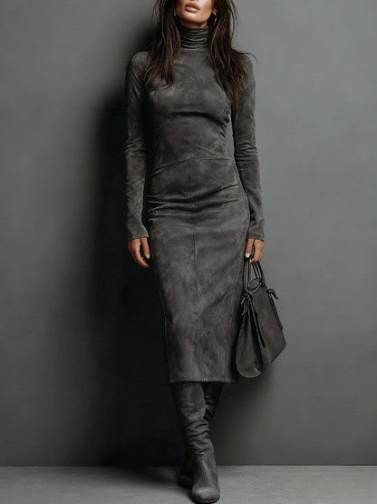 Lorena | Brown Midi Dress