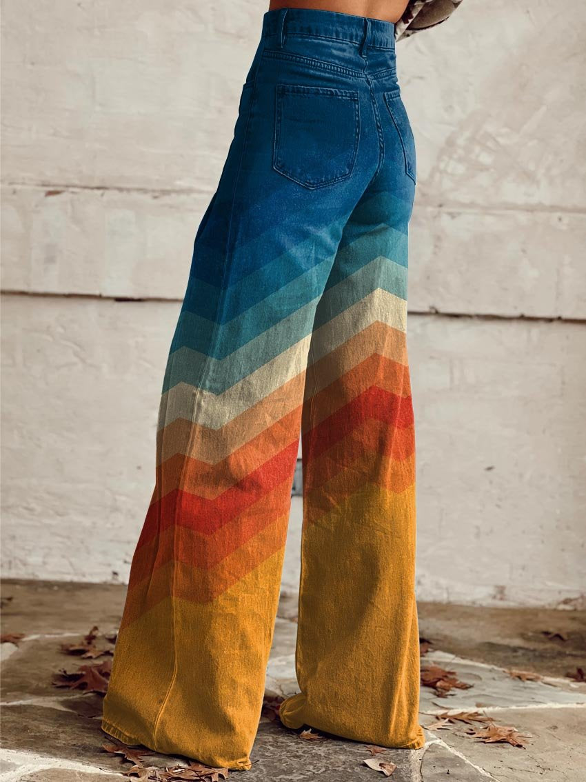 ANNE | Elegant and Modern Trousers in Retro Zigzag Pattern