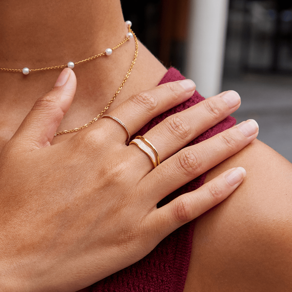 Goldring Sahara mit Lapis 