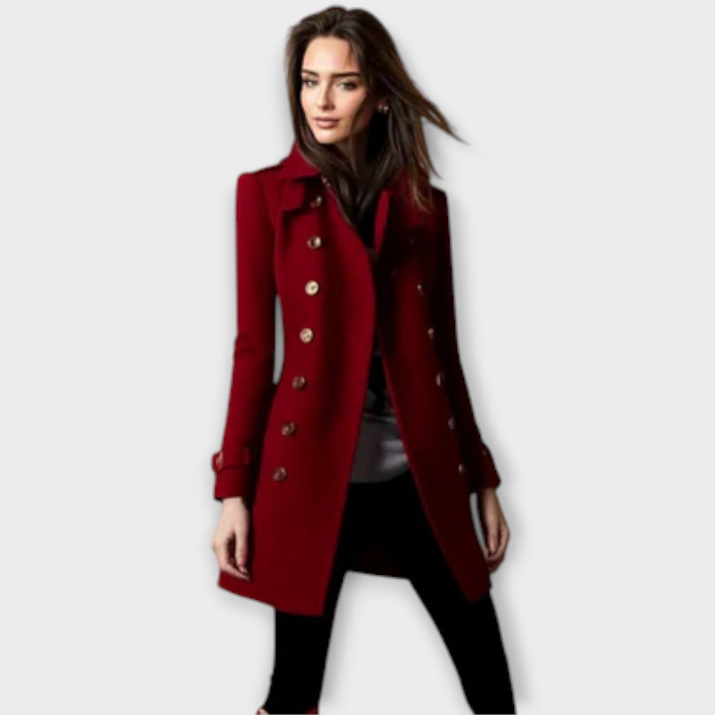 Juliette | Double-Breasted Trench Coat for Effortless Elegance