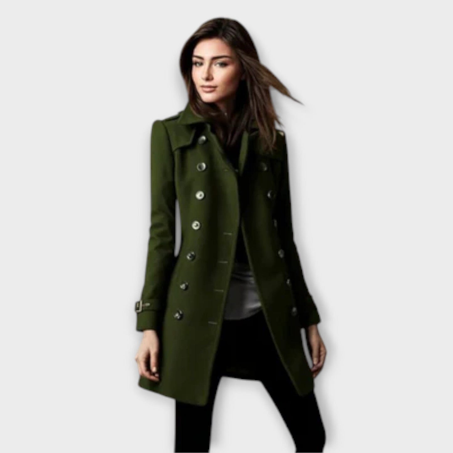 Juliette | Double-Breasted Trench Coat for Effortless Elegance