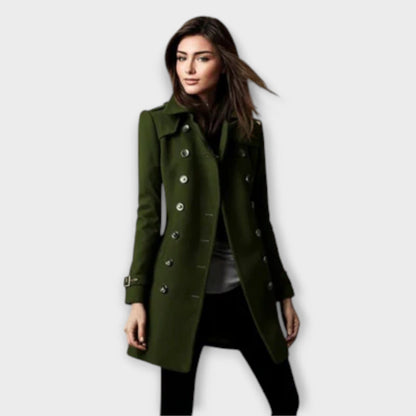 Juliette | Double-Breasted Trench Coat for Effortless Elegance