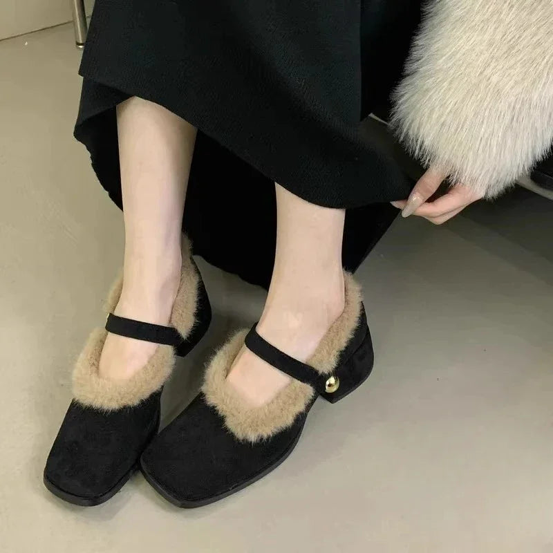 LunaWarm™ Flauschige Mary Jane Komfortschuhe
