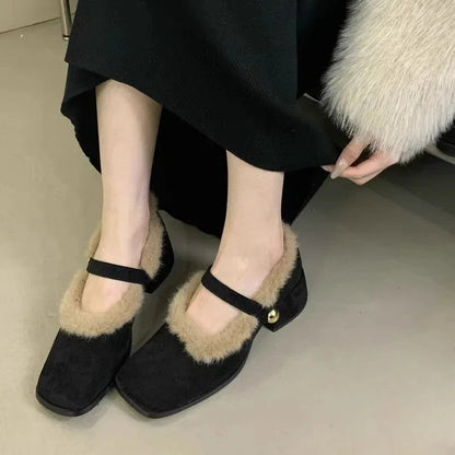 LunaWarm™ Flauschige Mary Jane Komfortschuhe