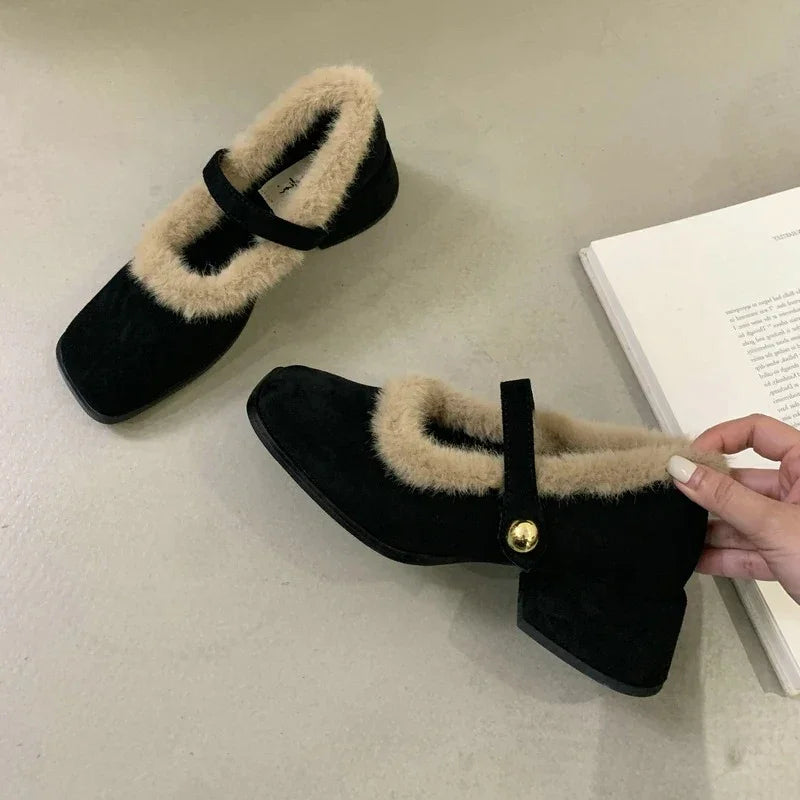 LunaWarm™ Flauschige Mary Jane Komfortschuhe