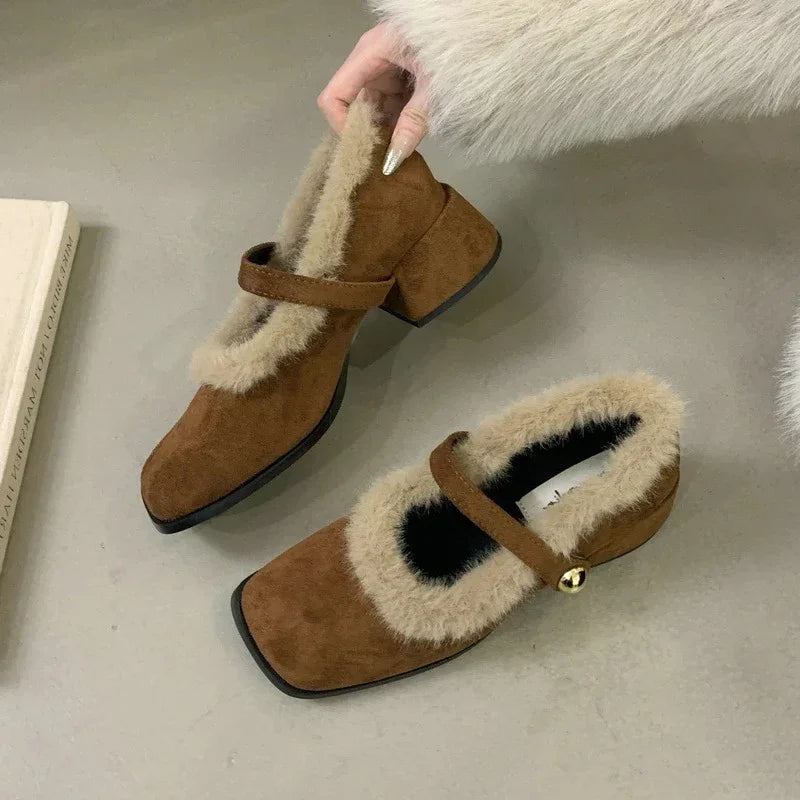 LunaWarm™ Flauschige Mary Jane Komfortschuhe