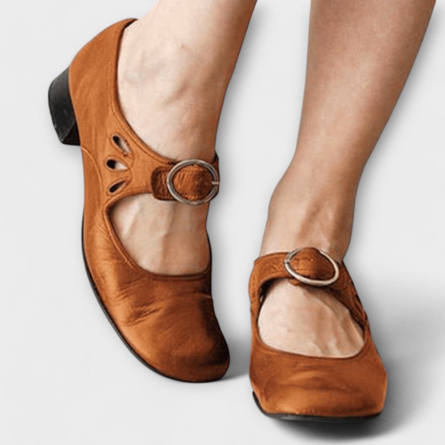 Isabela | Retro-Lederschuhe mit Schnalle