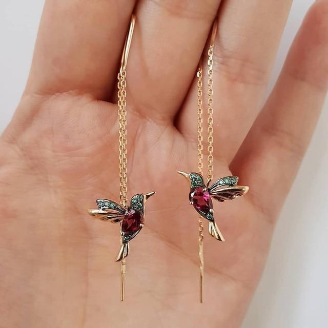 Ohrringe in Kolibri-Form 