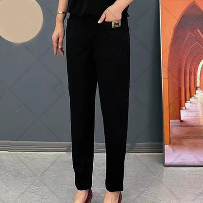 Elastische Baumwollbundhose für Damen 
