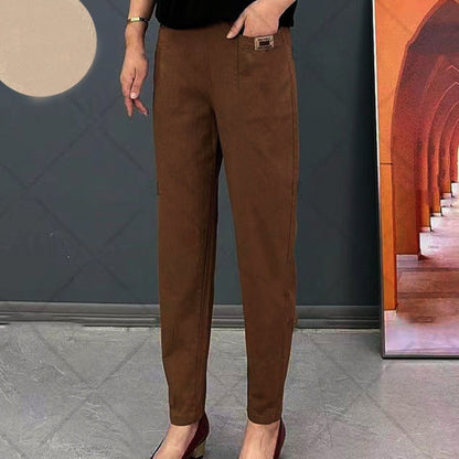 Elastische Baumwollbundhose für Damen 