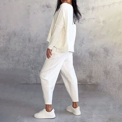 LIANNE | Zweiteiliges Set mit langärmligem Oberteil und locker sitzender Hose