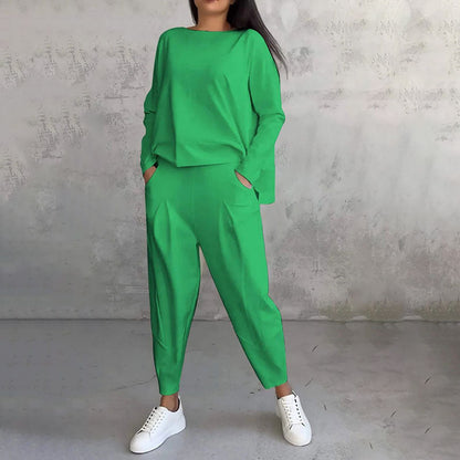 LIANNE | Zweiteiliges Set mit langärmligem Oberteil und locker sitzender Hose