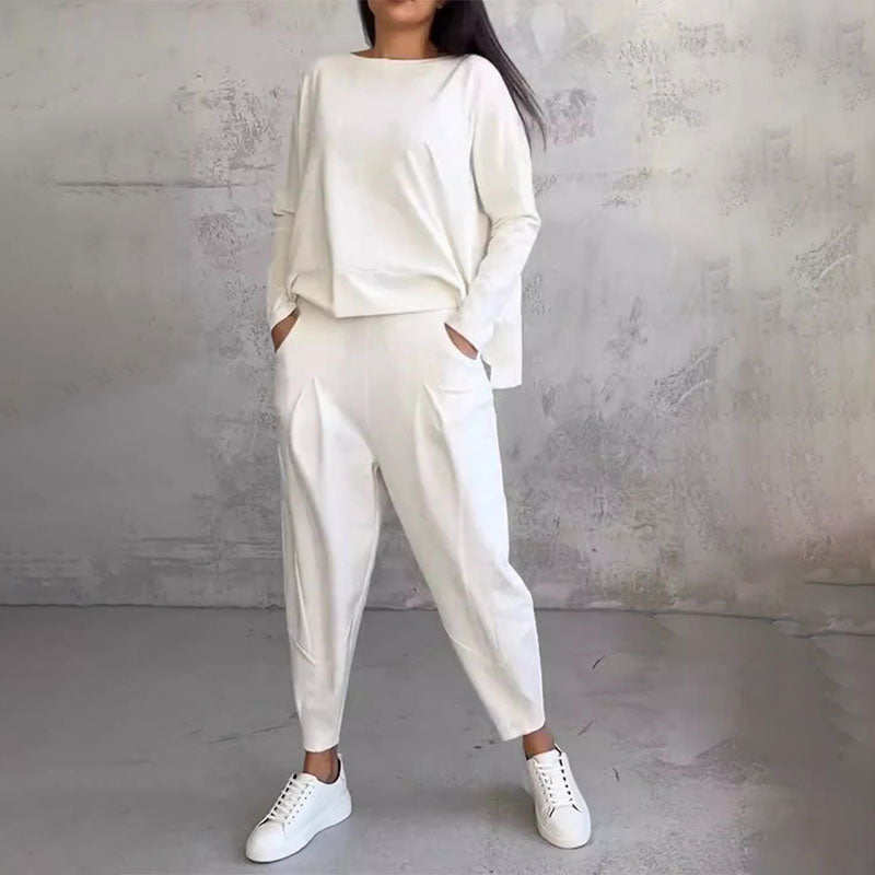 LIANNE | Zweiteiliges Set mit langärmligem Oberteil und locker sitzender Hose