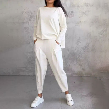 LIANNE | Zweiteiliges Set mit langärmligem Oberteil und locker sitzender Hose